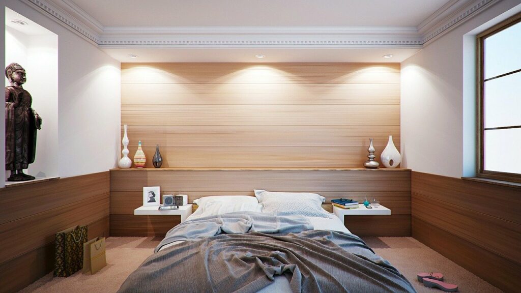 modernes minimalistisches Schlafzimmer Schlafzimmer gestalten Günstige und einfache Ideen