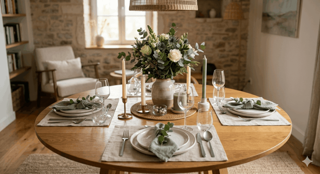 Wie dekoriert man einen runden Tisch 2026
