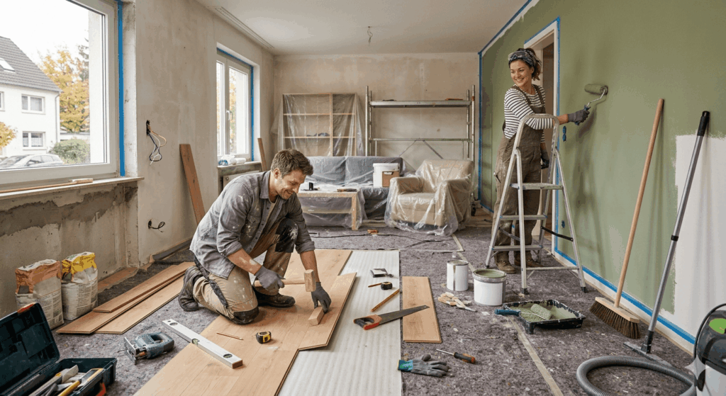 Mögliche Renovierungsarbeiten zuhause Was kann alles dazugehören